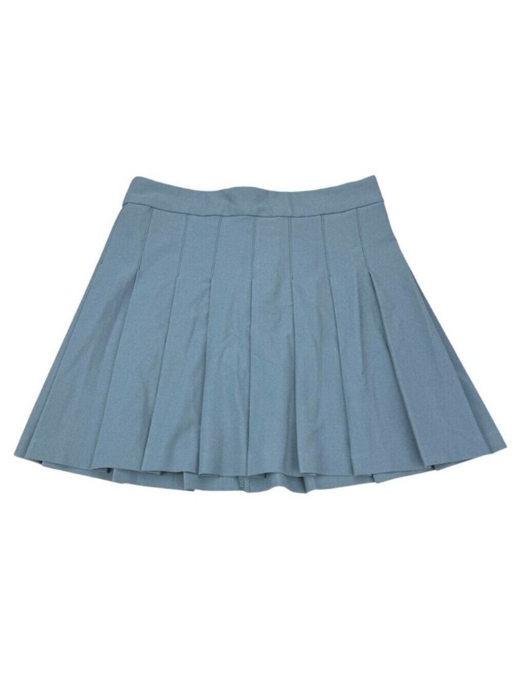 SUNDAY BEST Aritzia Olive Micro High Waisted Pleated Skirt Size 4 Blue - Picture 4 of 7